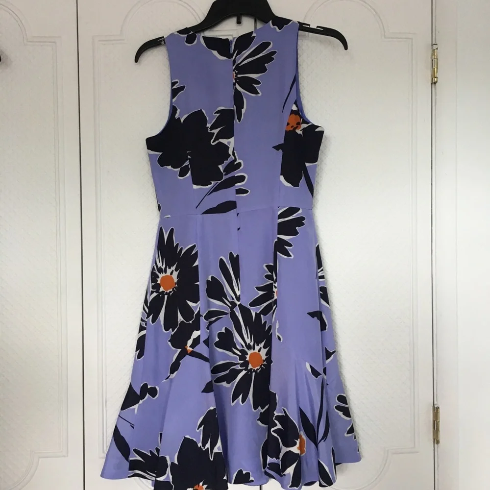 J crew | purple floral fit and flare dress - Picture 5 of 13